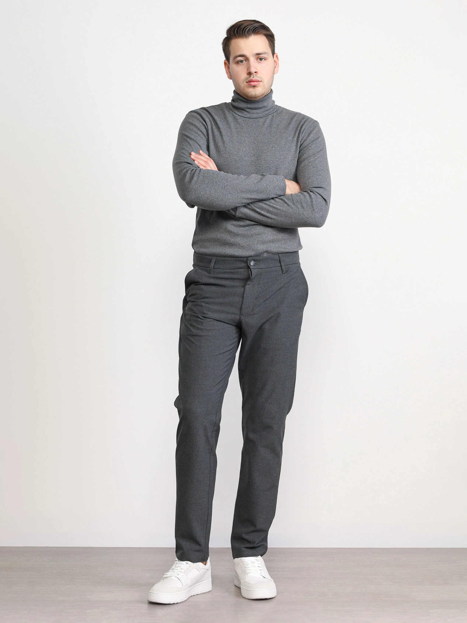 Водолазка серого цвета из хлопка